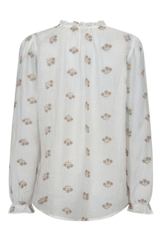 FQWENDY BLOUSE 206425 STAR OFF-WHITE W. SIMPLY TAUPE